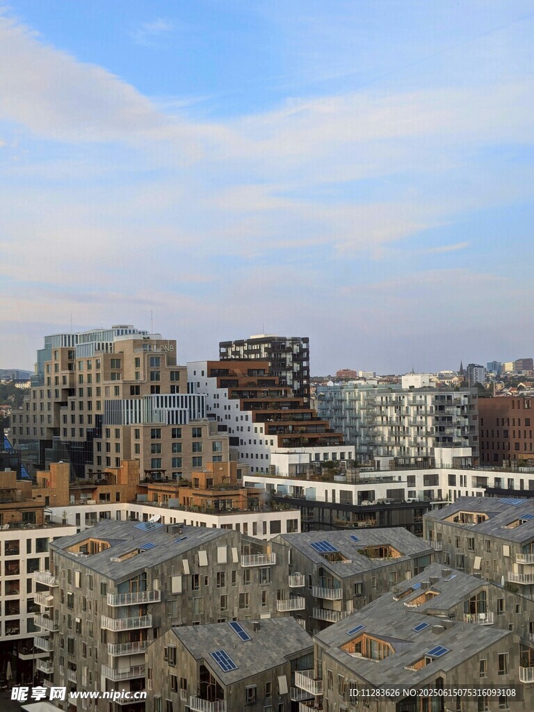 城市建筑群俯瞰景观