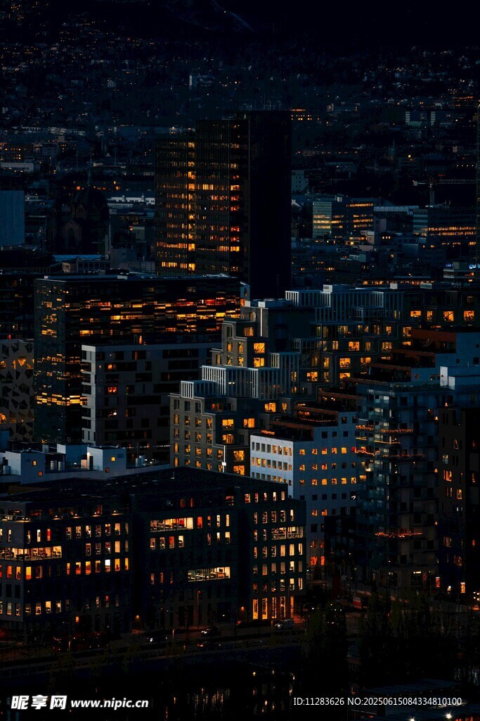 城市夜景璀璨灯火