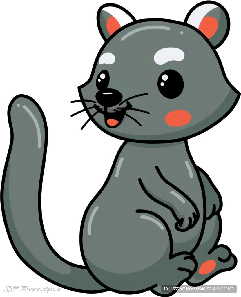 可爱灰鼠卡通形象