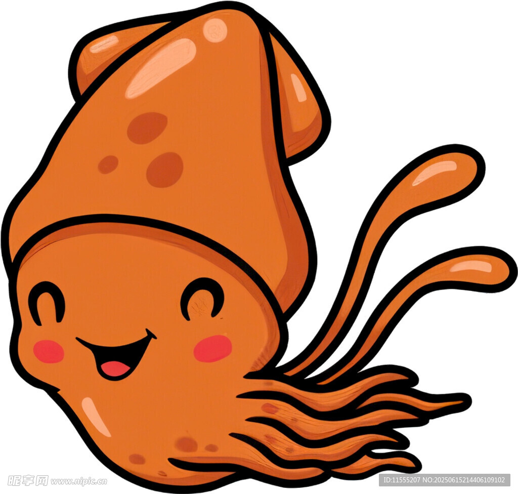 可爱卡通鱿鱼形象