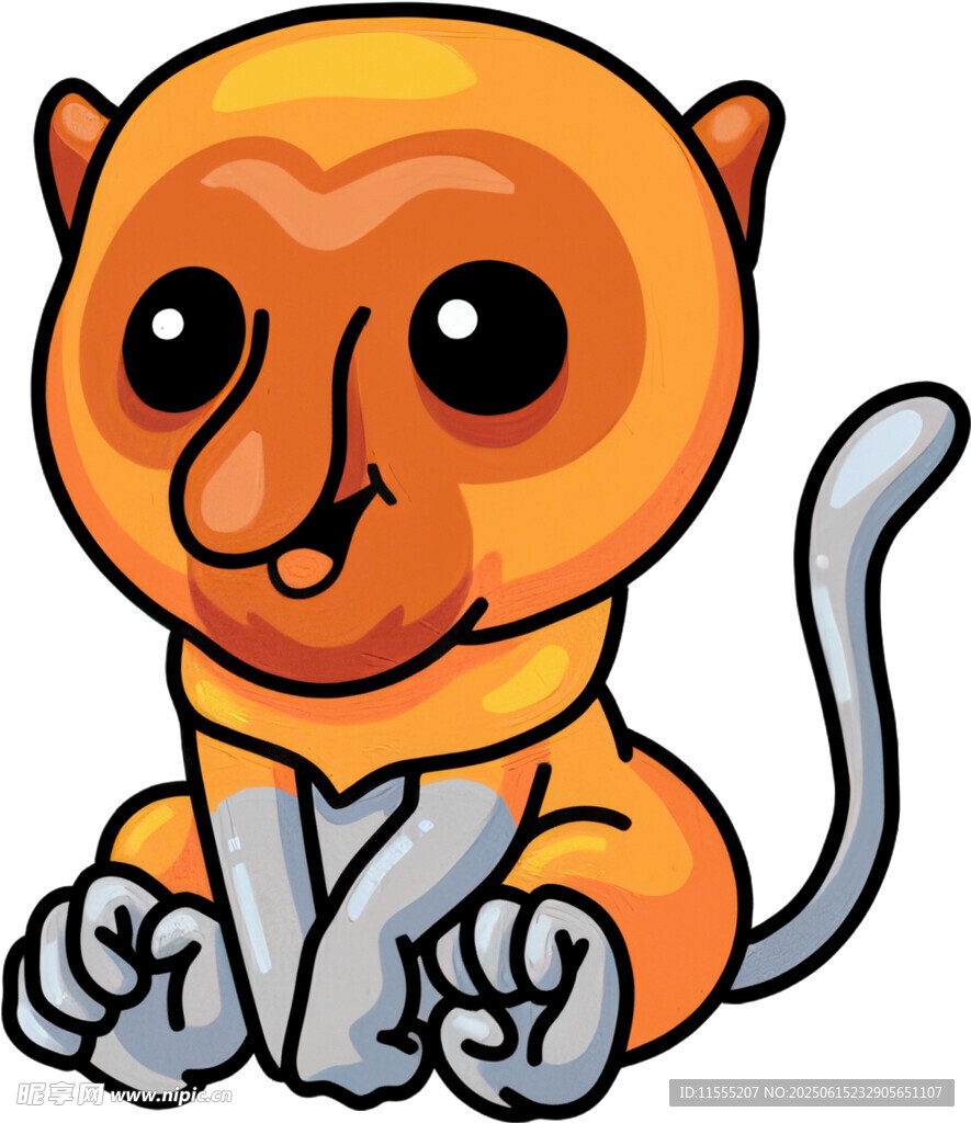 可爱卡通狐猴形象