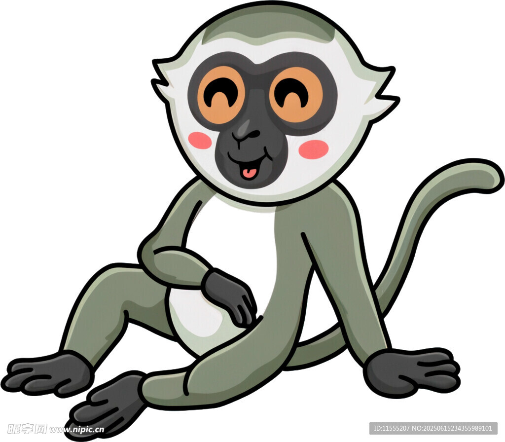 可爱狐猴卡通形象