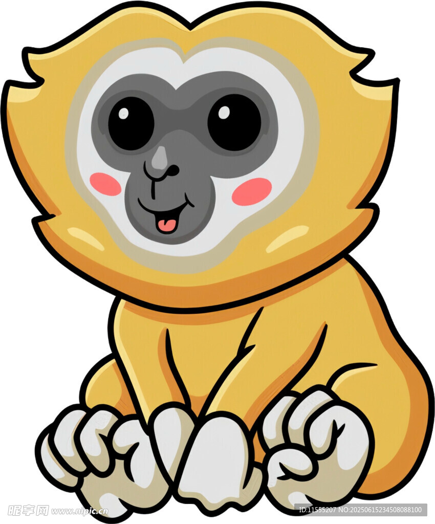 可爱金丝猴卡通形象
