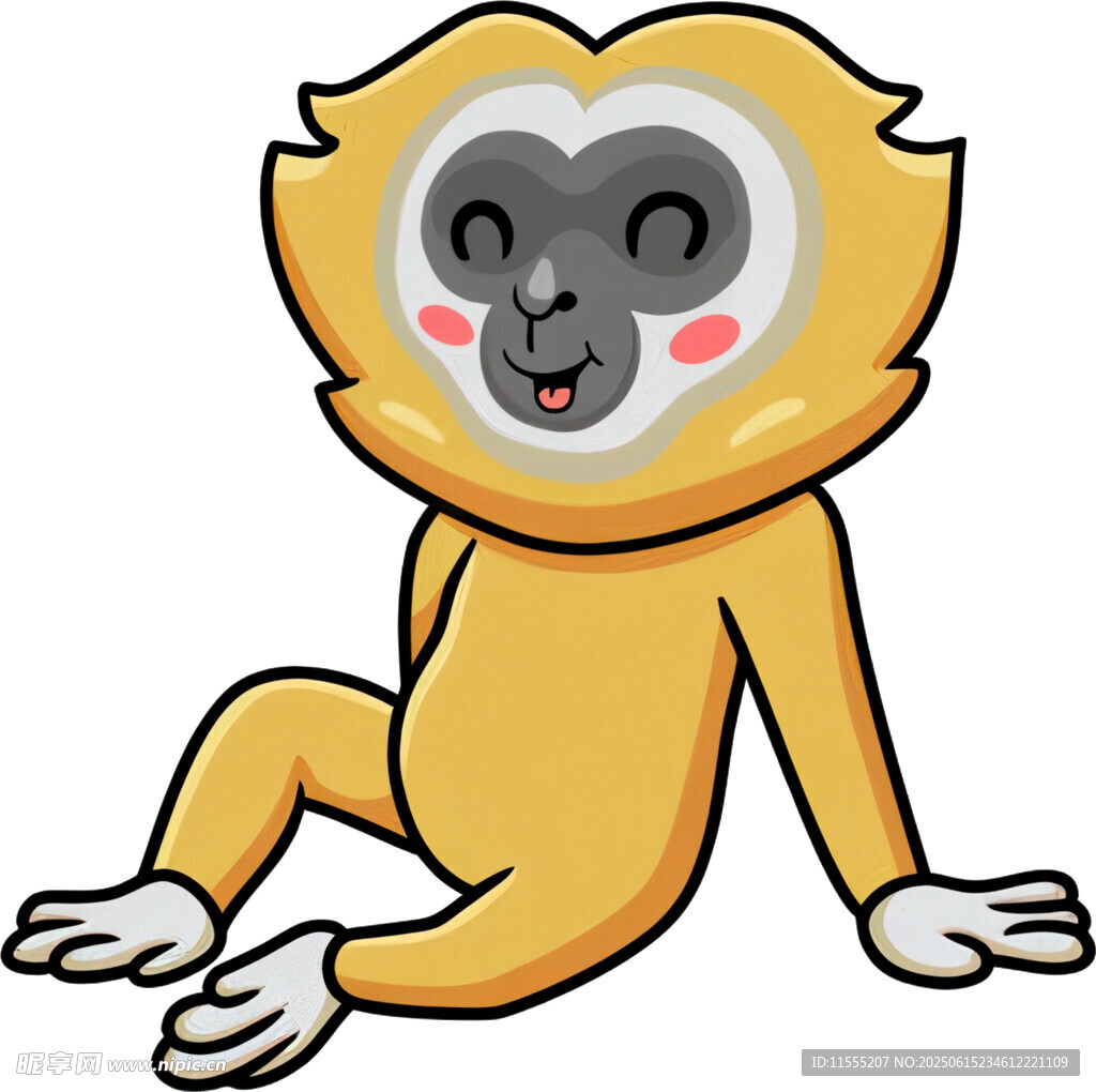 可爱金丝猴卡通形象