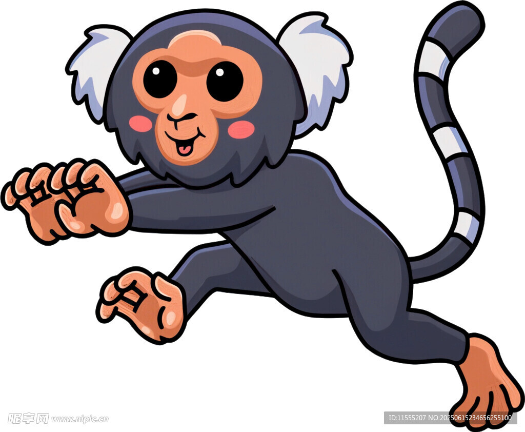 跳跃的可爱小猴子