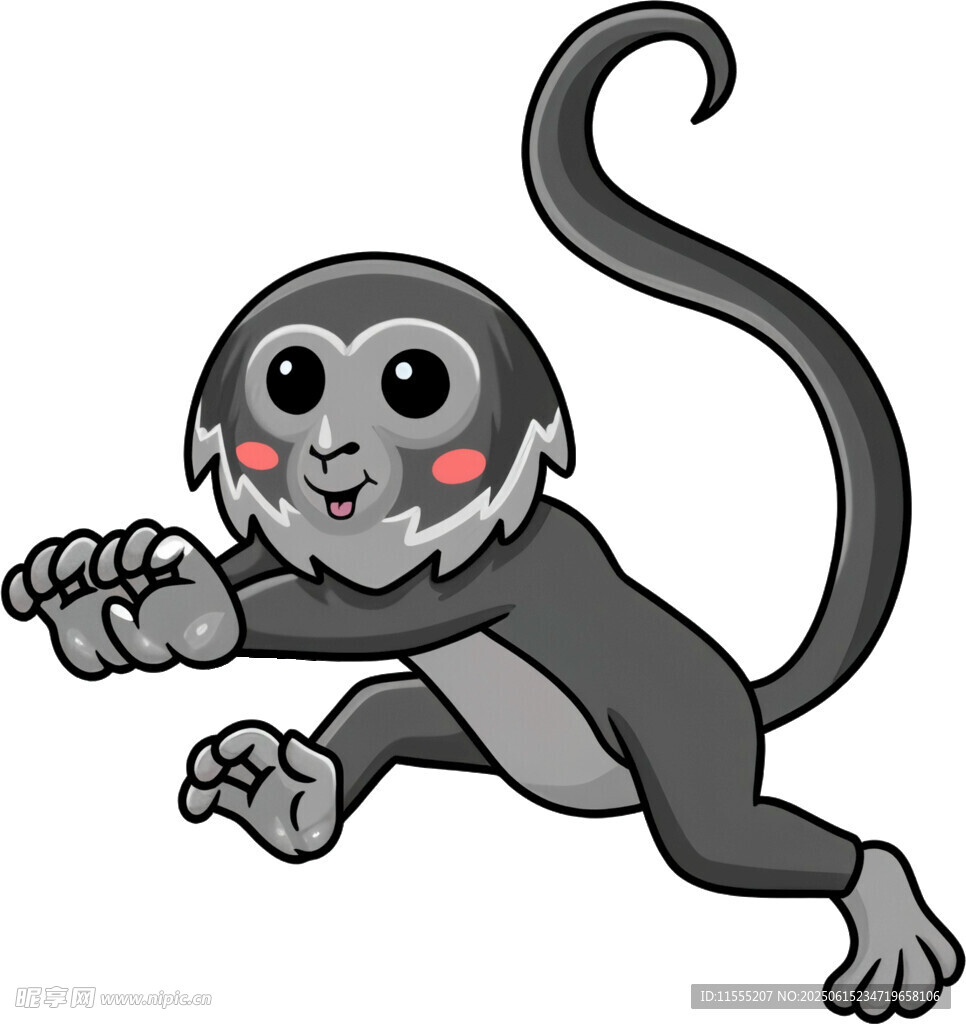 跳跃的可爱小猴子