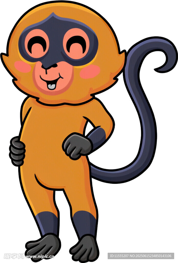 卡通猴子超级英雄形象