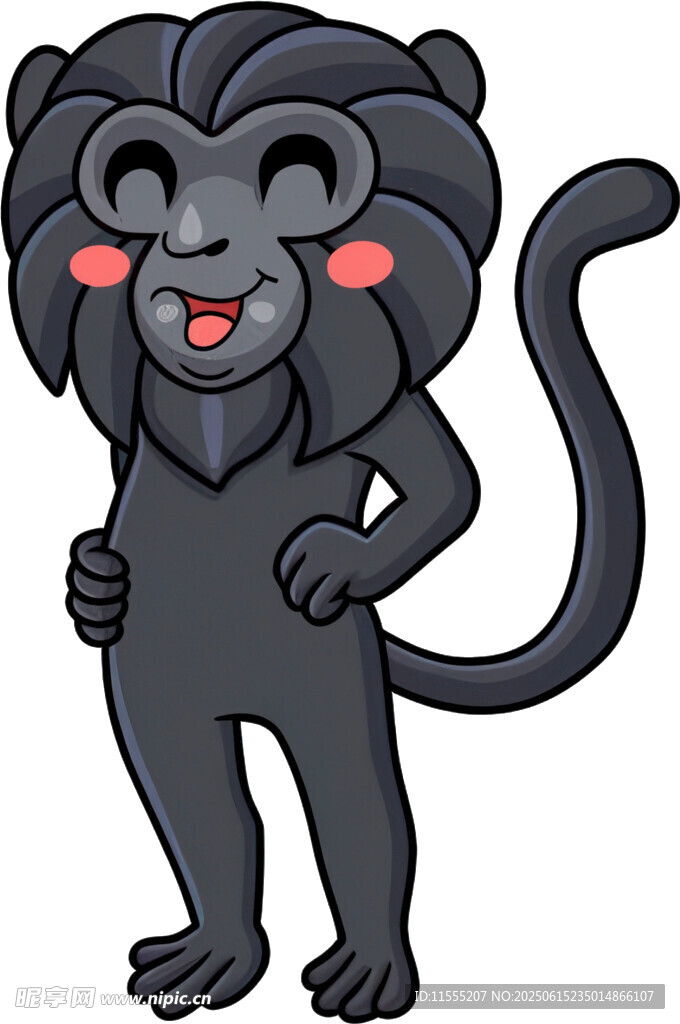 可爱黑猴子卡通形象