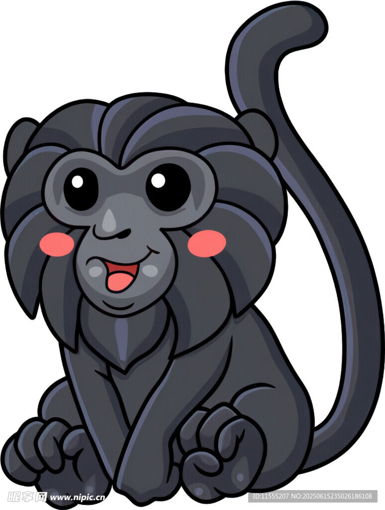 可爱黑猴子卡通形象