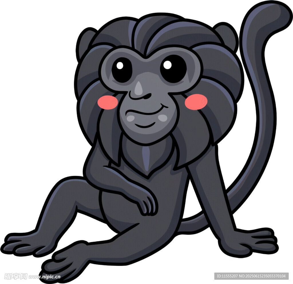 可爱黑猴子卡通形象