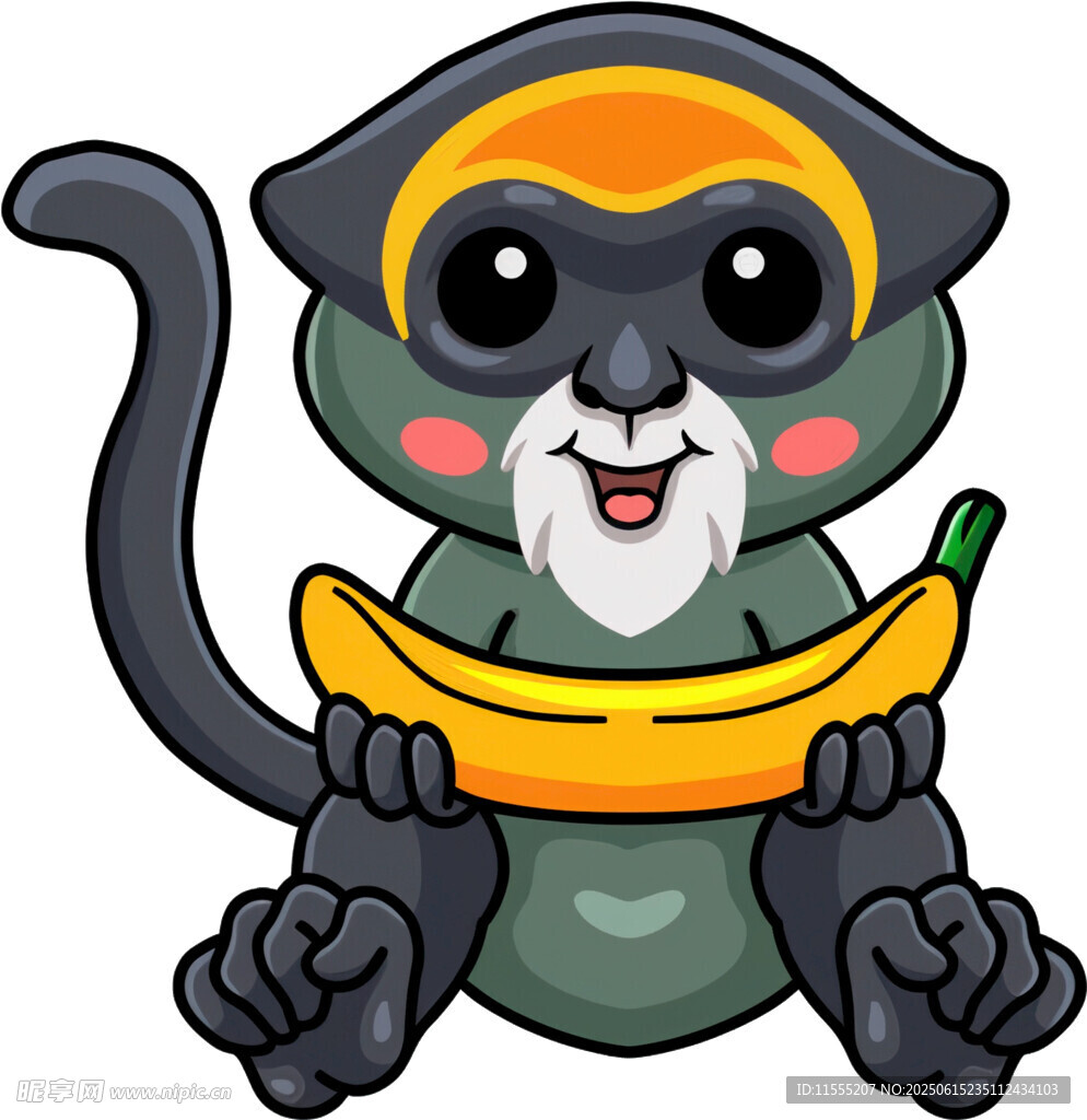 可爱小猴抱香蕉