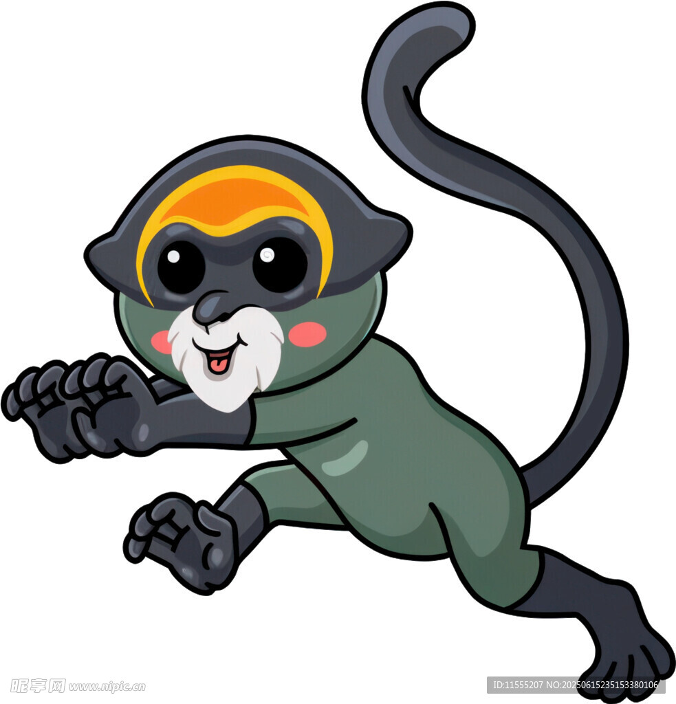 跳跃的卡通猴子