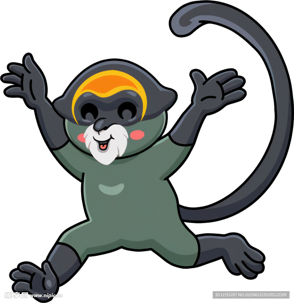 跳跃的可爱小猴