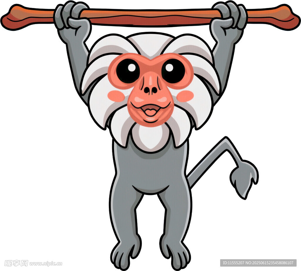 倒挂猴子卡通形象