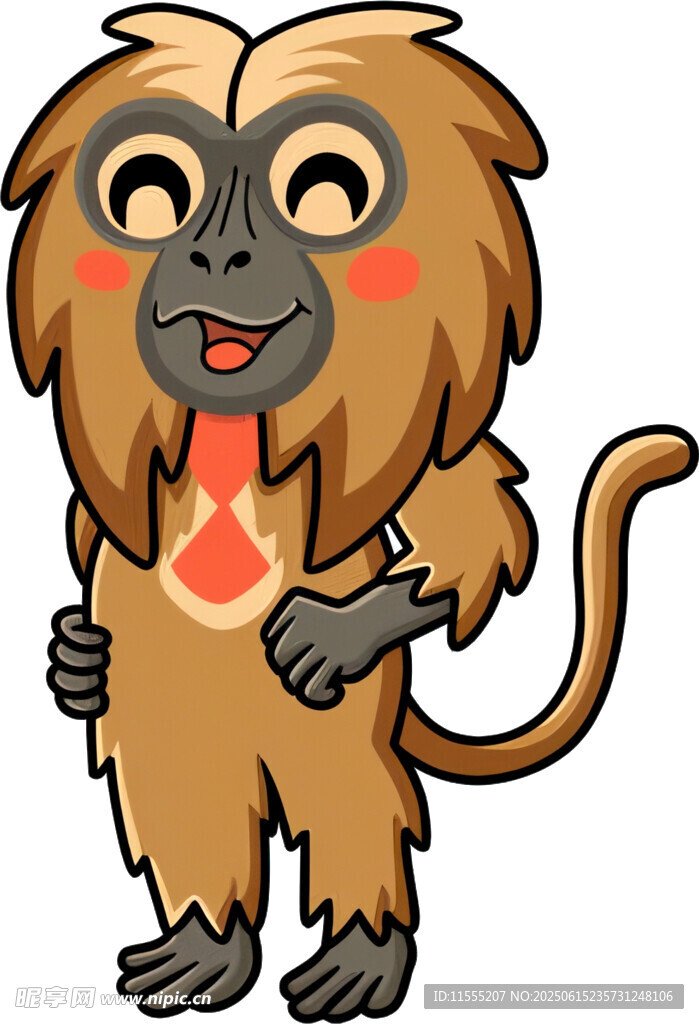 可爱卡通猴子形象