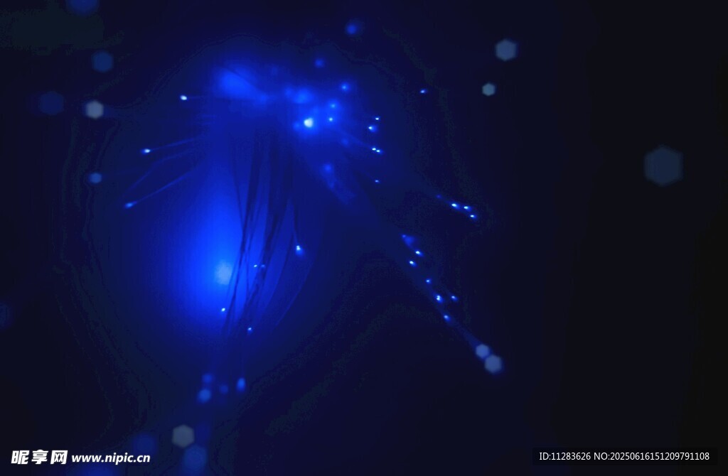蓝色梦幻粒子星空背景