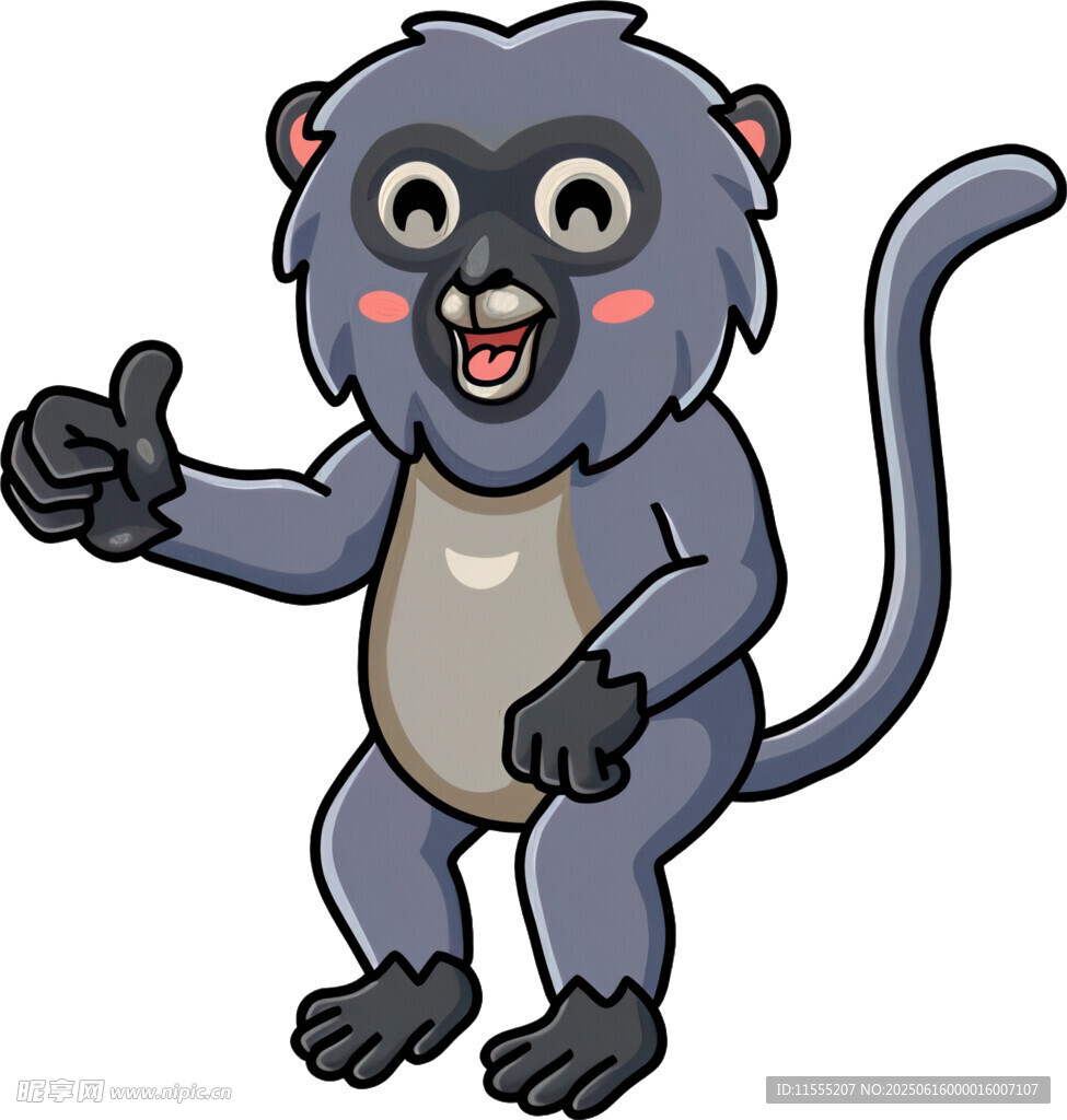 可爱猴子竖大拇指