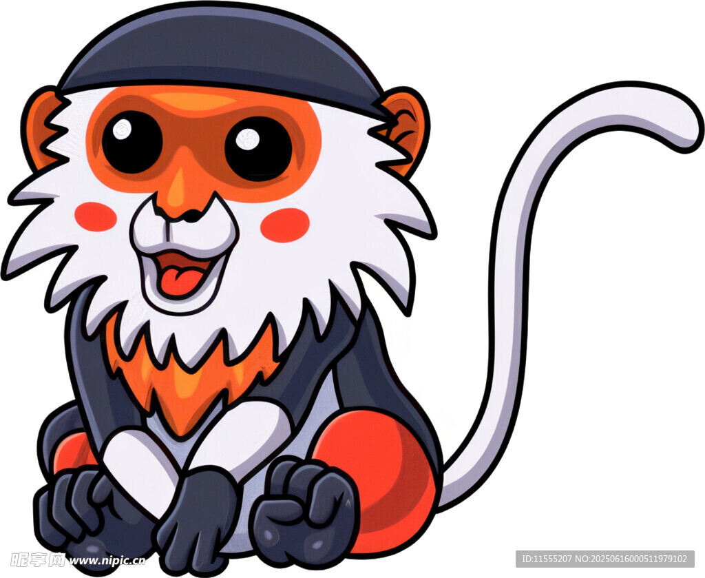 可爱坐姿小猴子