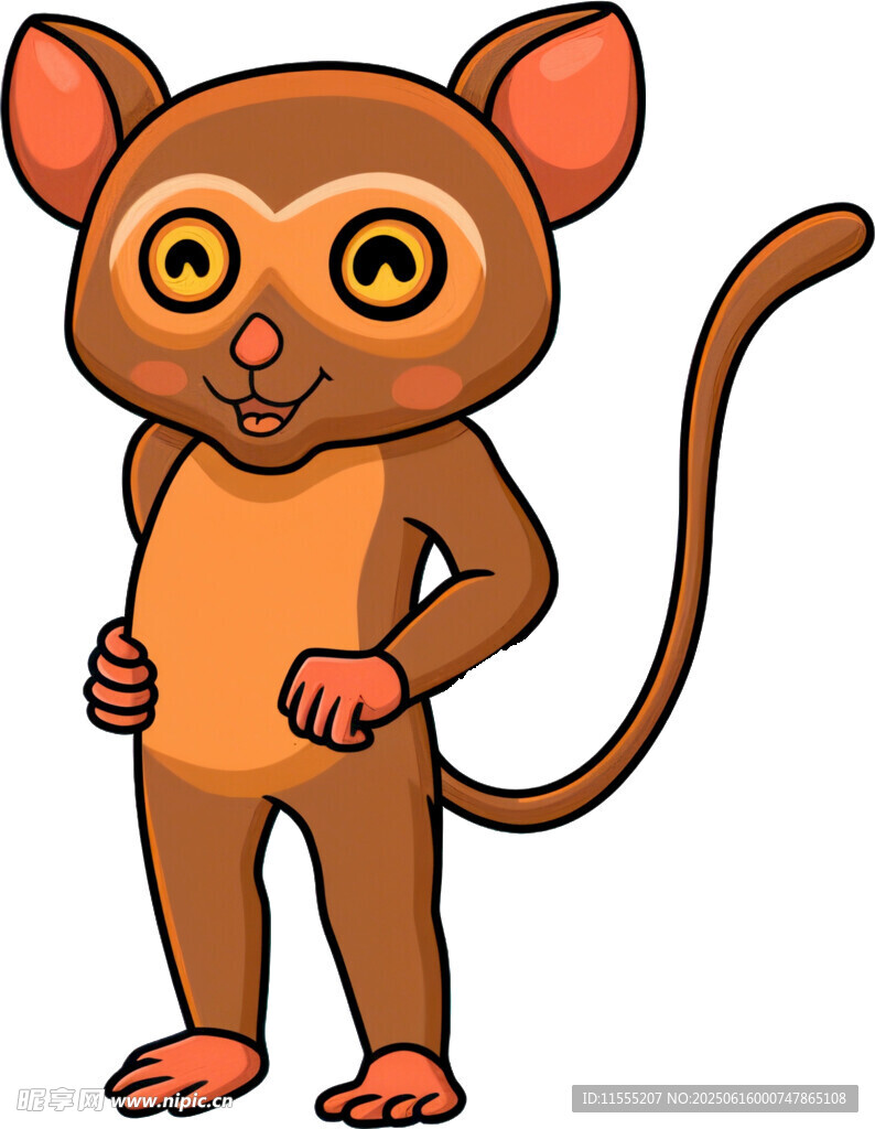 可爱卡通狐猴形象