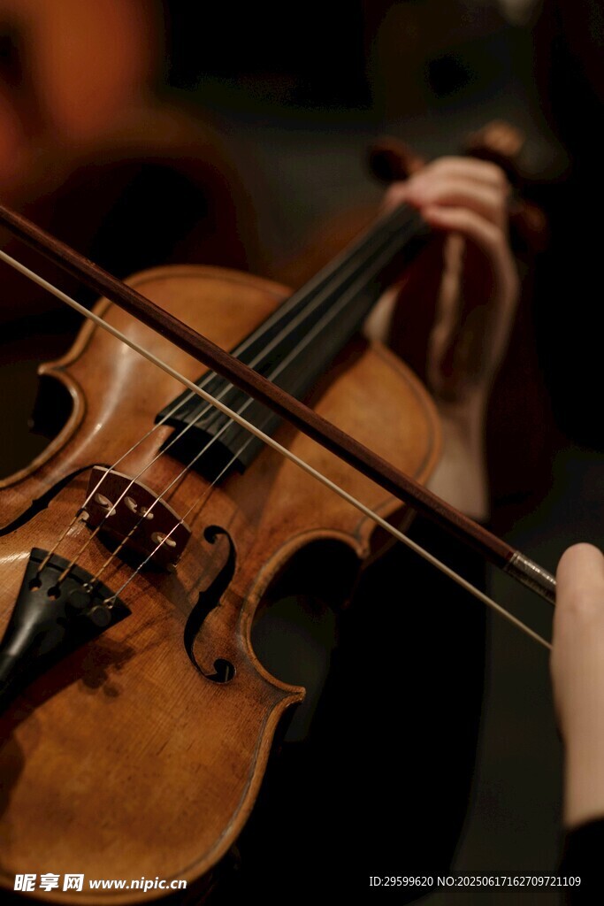 演奏中的古典小提琴