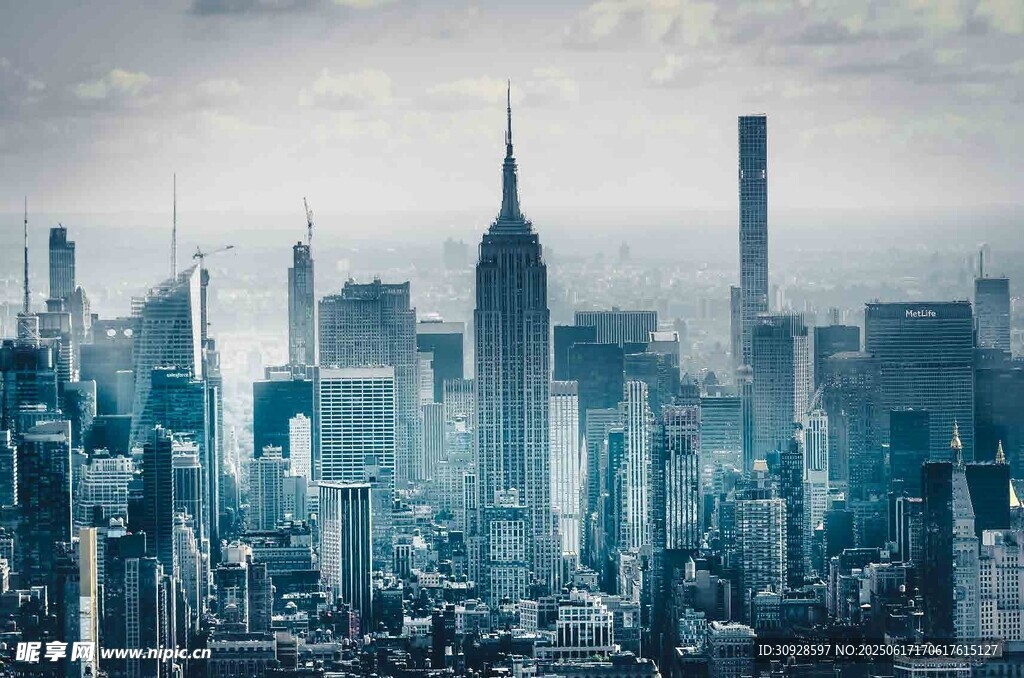 繁华都市天际线景观