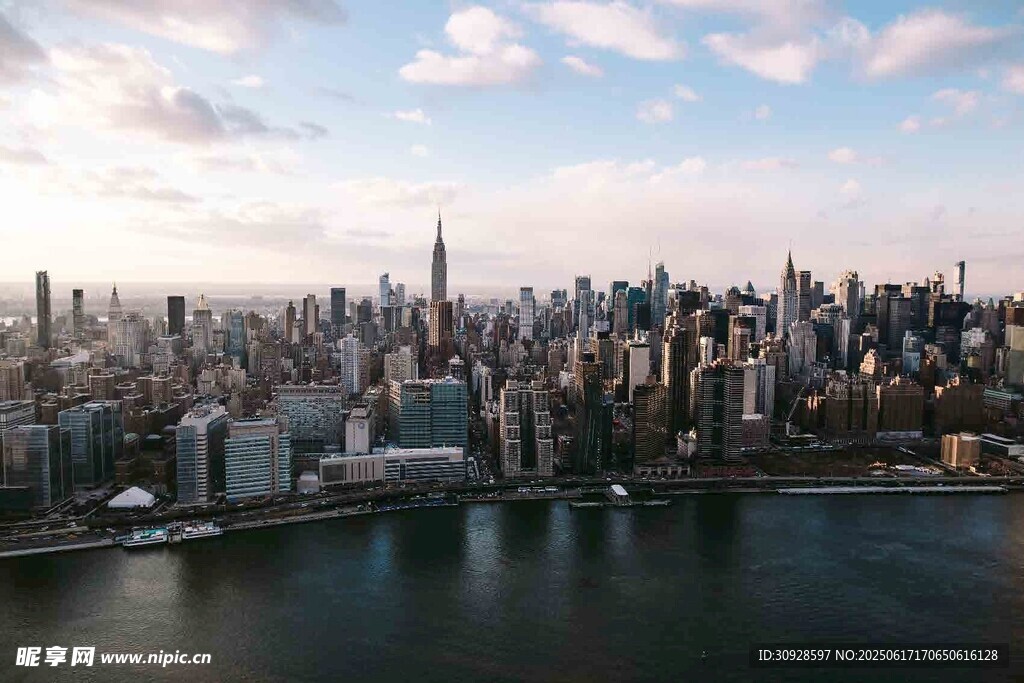纽约城市天际线俯瞰美景