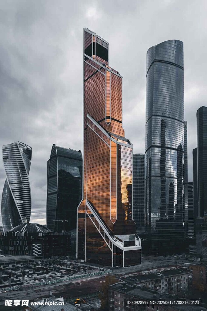 现代都市摩天大楼景观