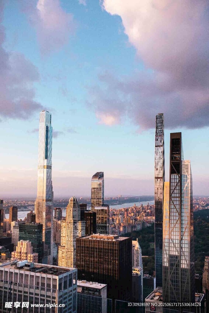 纽约城市天际线壮丽景观