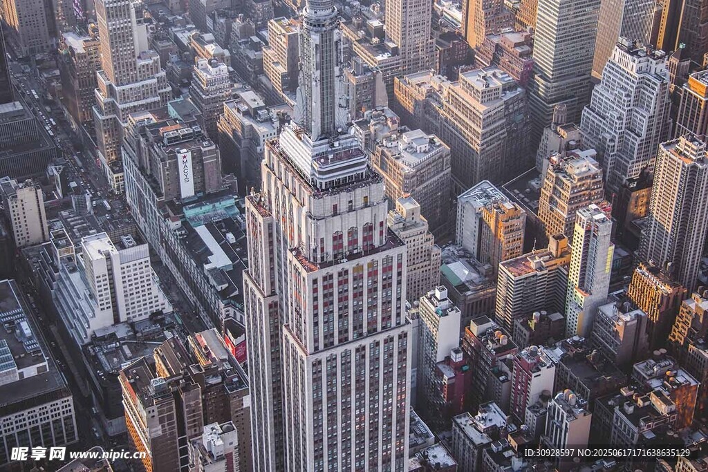 纽约城市天际线俯瞰