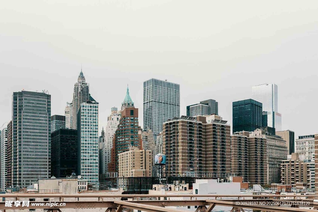 繁华都市天际线景观