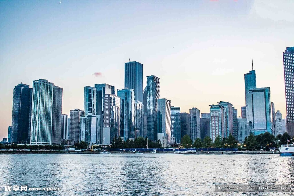 城市滨水天际线景观