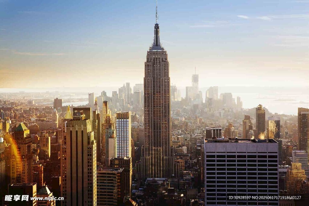 纽约城市天际线壮观景象