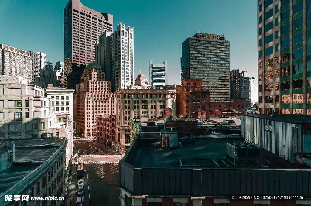 城市高楼景观俯瞰