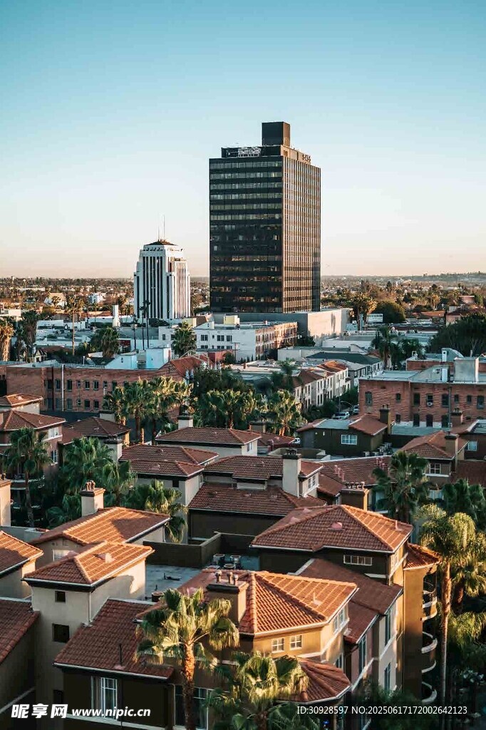 城市住宅区与高楼景观