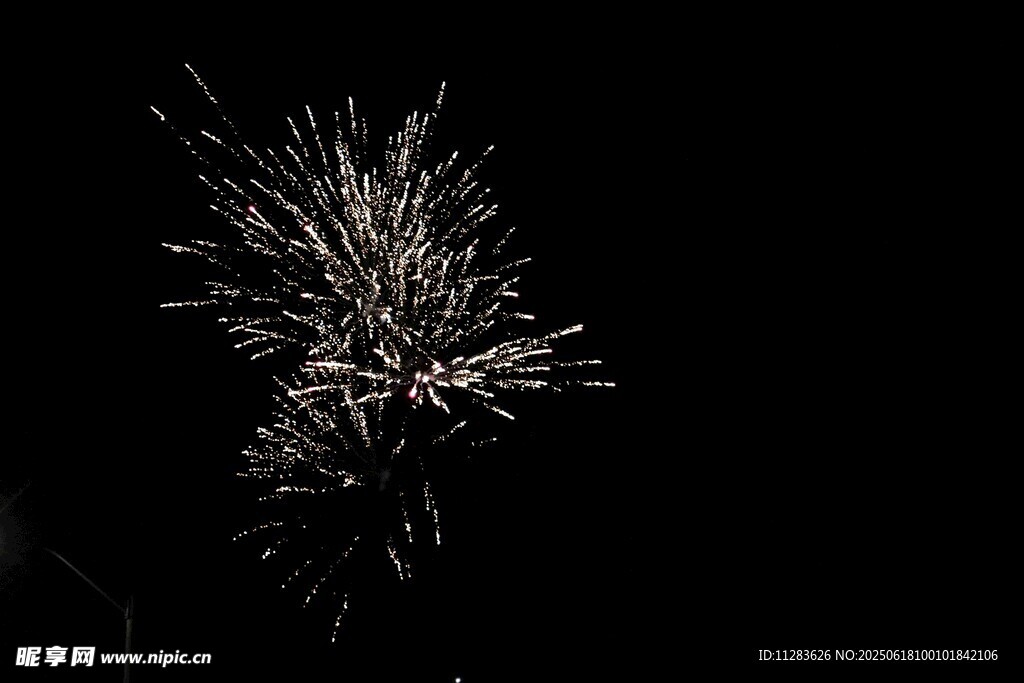 夜空中绽放的绚烂烟花