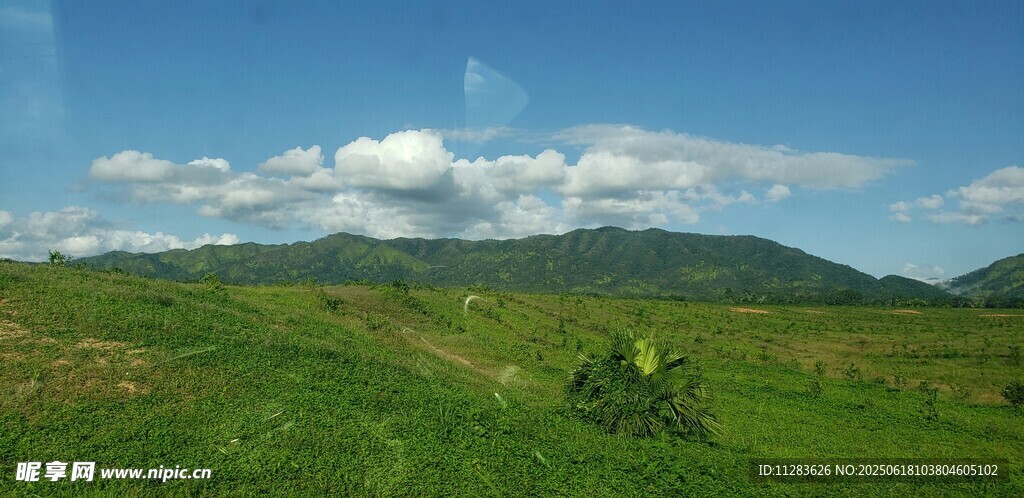 绿野青山间的开阔美景