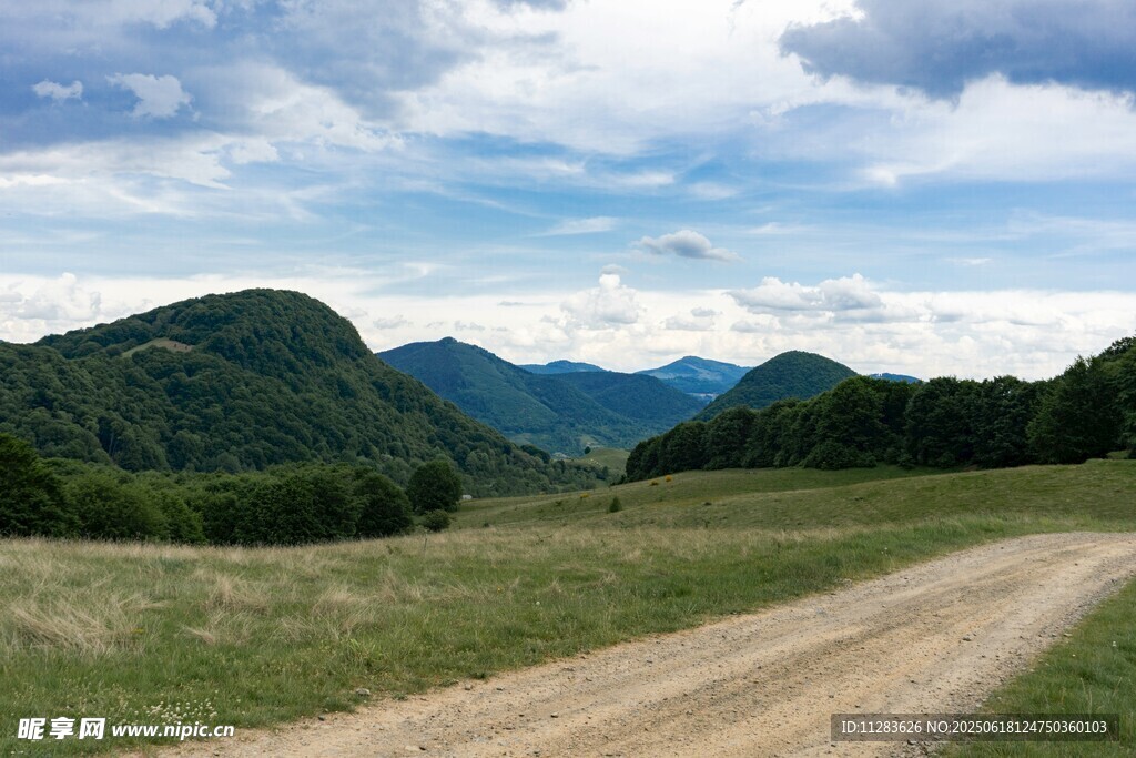 山间土路风景