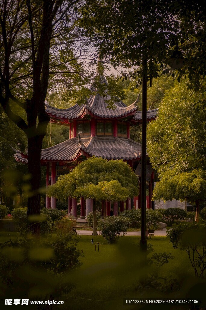 中式园林中的古典建筑