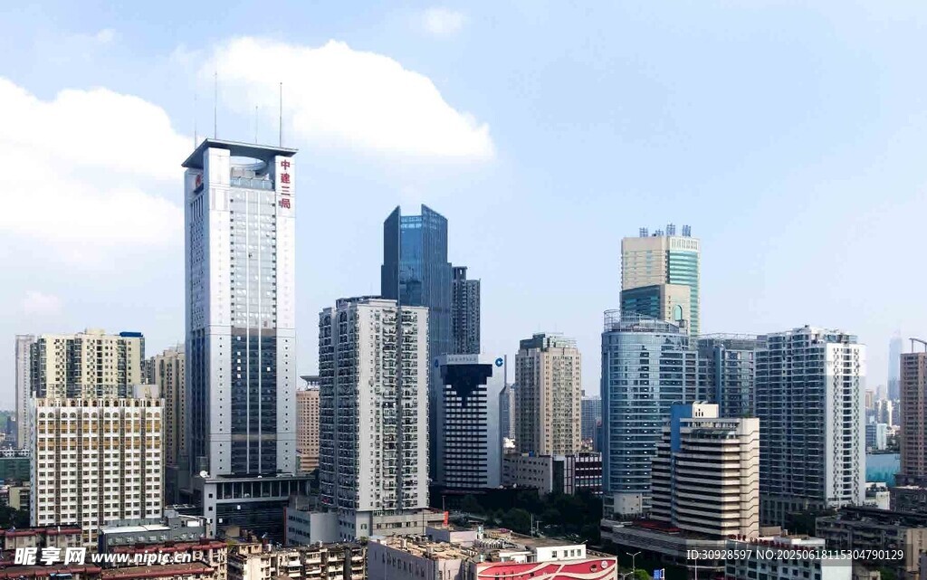 繁华都市天际线景观