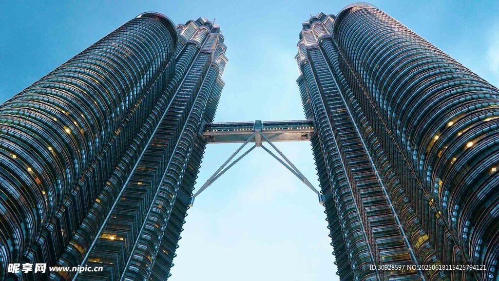 双子塔建筑景观