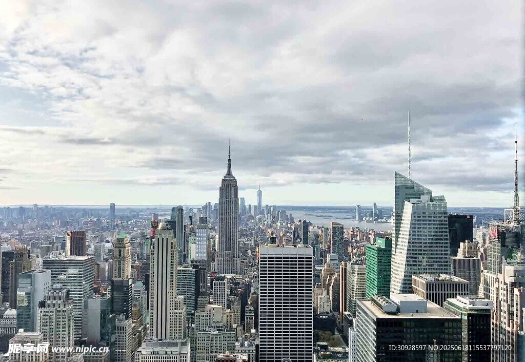 纽约城市天际线壮观景象