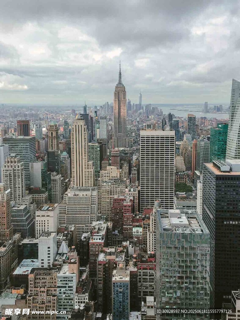 纽约城市天际线俯瞰
