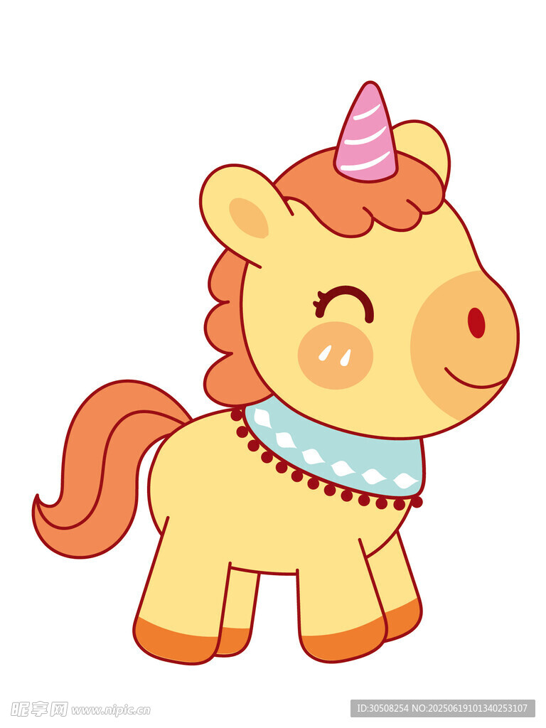 可爱小马宝宝小马插画