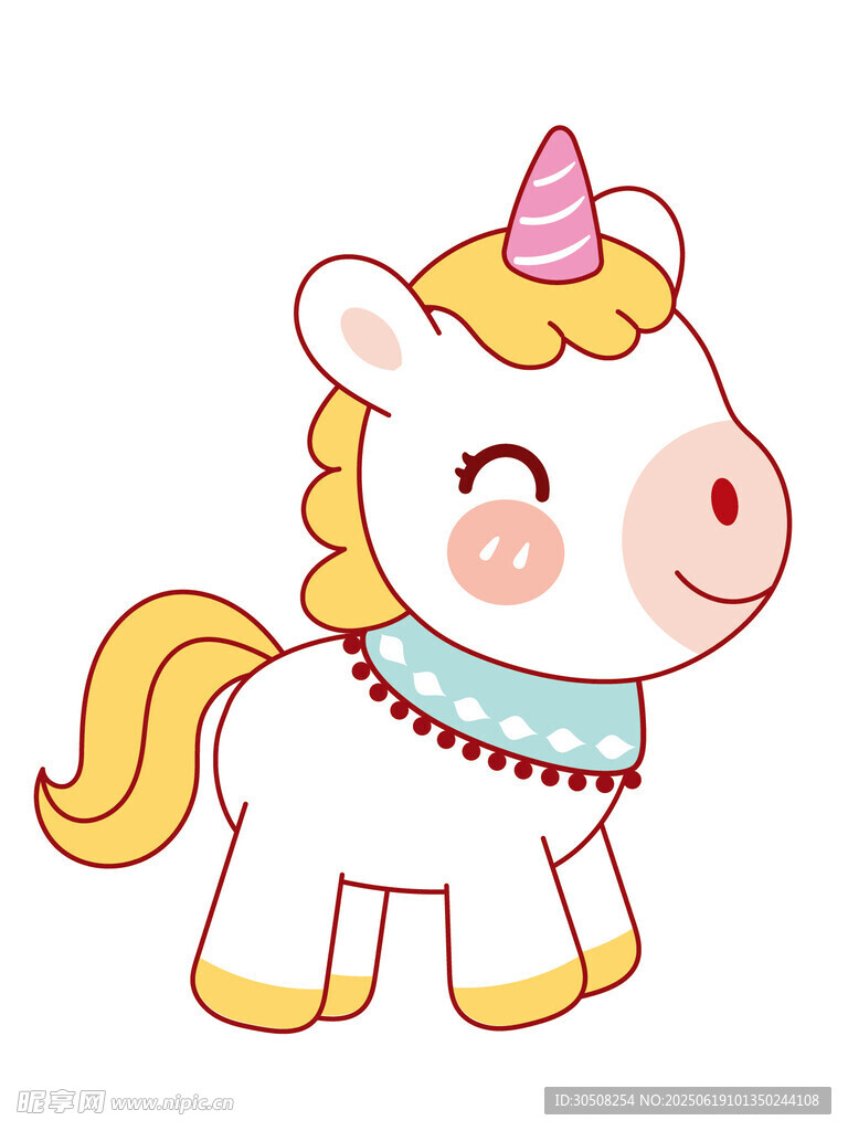 可爱独角兽卡通形象