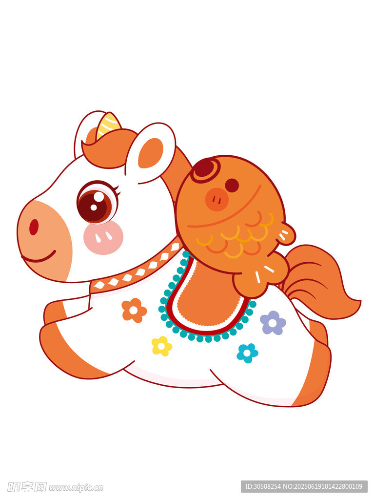 可爱卡通小马形象