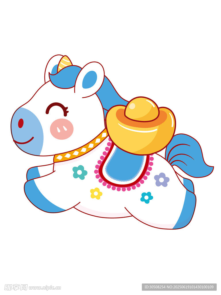 可爱卡通小马玩偶