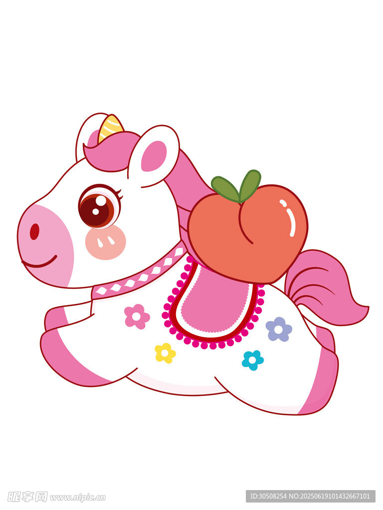 可爱飞天小猪带南瓜