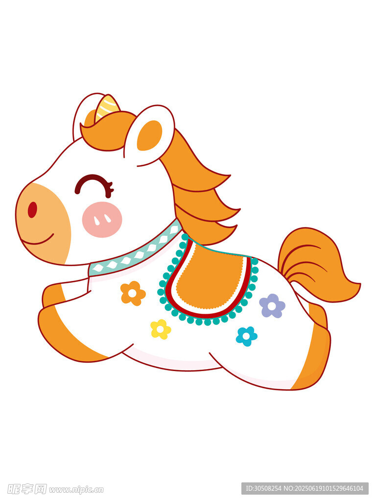 可爱卡通小马形象