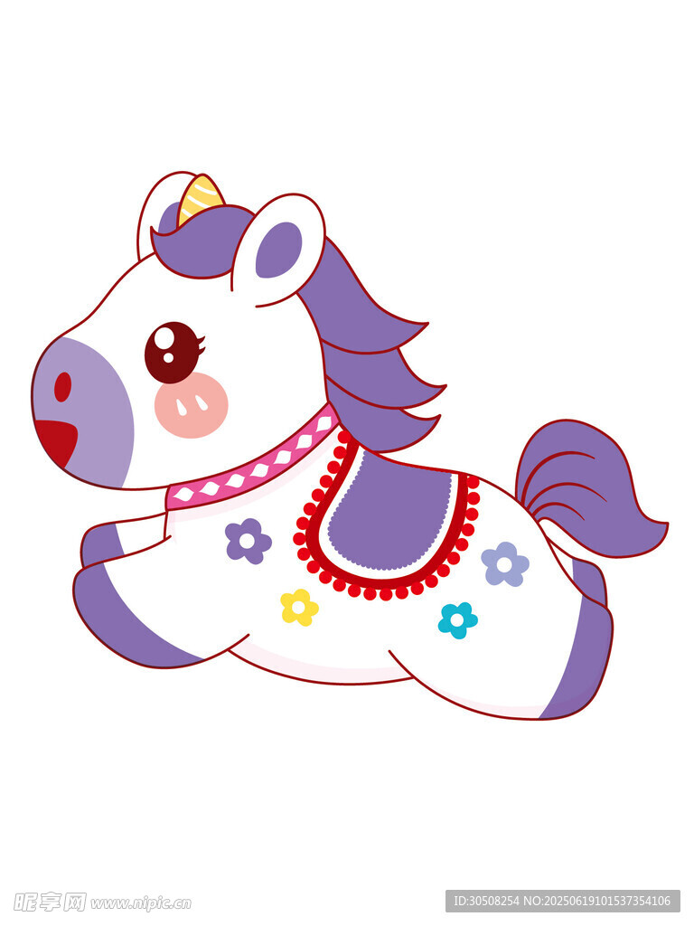 可爱卡通小马形象