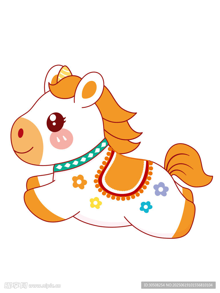 可爱卡通小马形象